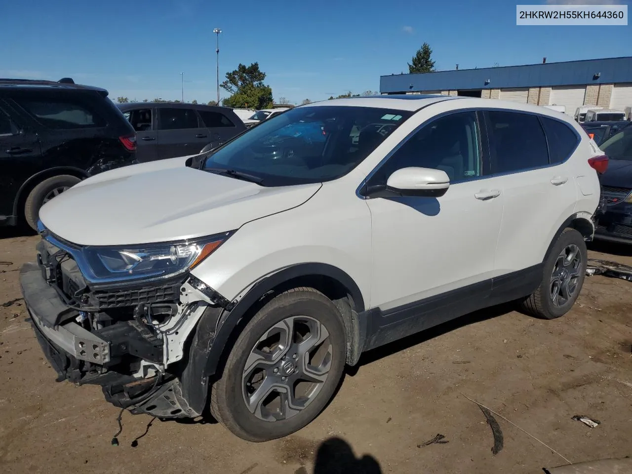 2019 Honda Cr-V Ex VIN: 2HKRW2H55KH644360 Lot: 75644464