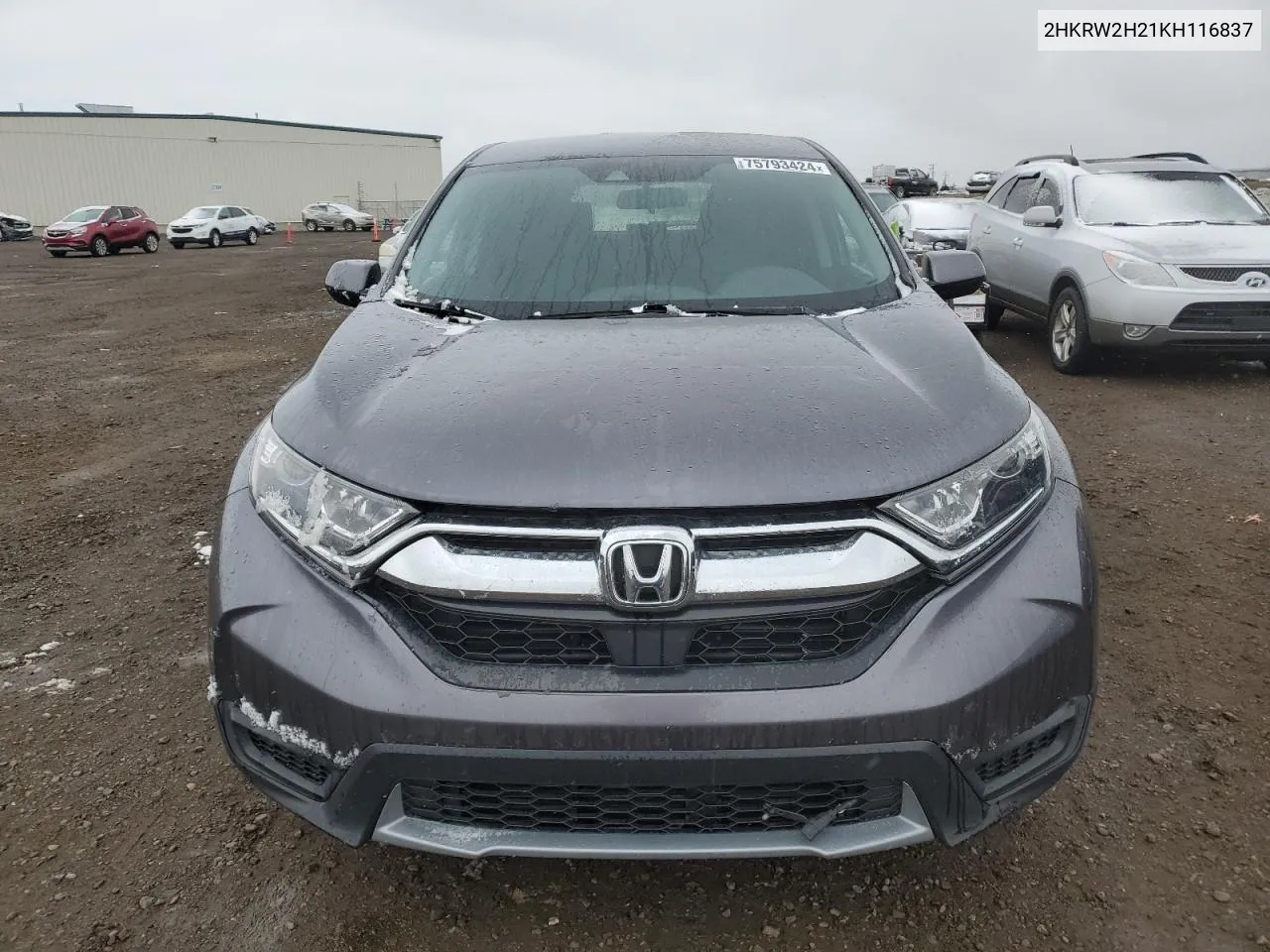 2019 Honda Cr-V Lx VIN: 2HKRW2H21KH116837 Lot: 75793424