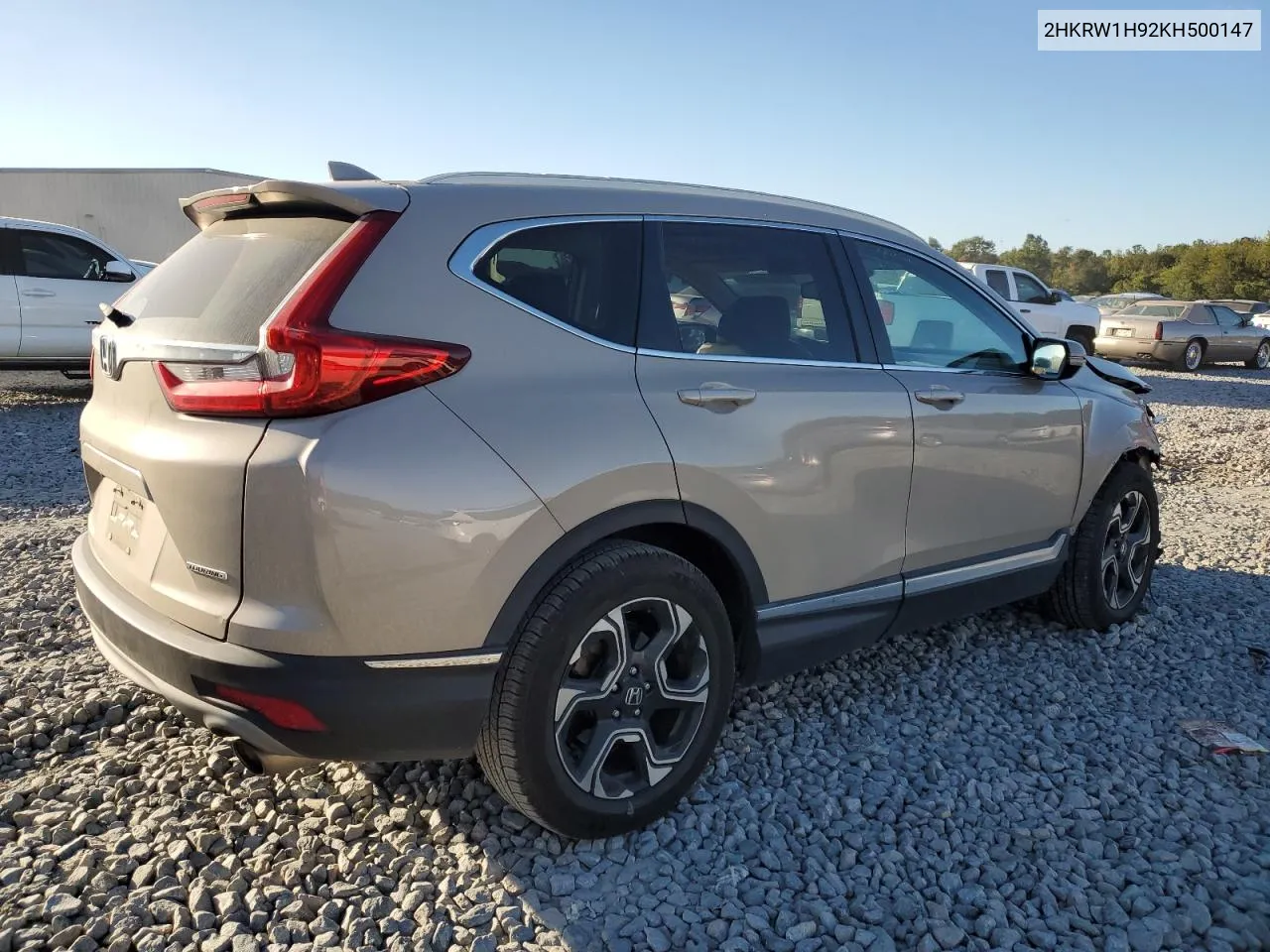 2019 Honda Cr-V Touring VIN: 2HKRW1H92KH500147 Lot: 75876404