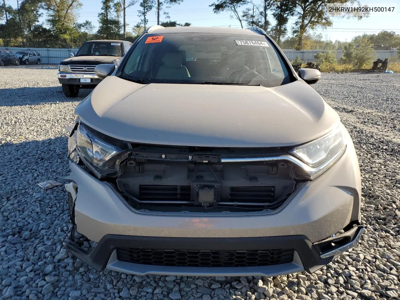 2019 Honda Cr-V Touring VIN: 2HKRW1H92KH500147 Lot: 75876404