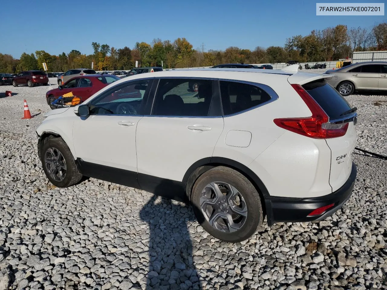 2019 Honda Cr-V Ex VIN: 7FARW2H57KE007201 Lot: 75948274