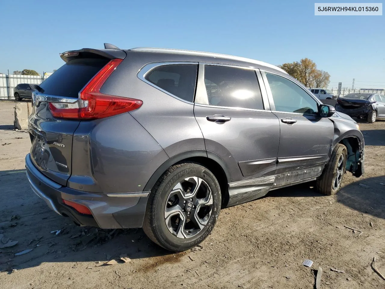 2019 Honda Cr-V Touring VIN: 5J6RW2H94KL015360 Lot: 76107534