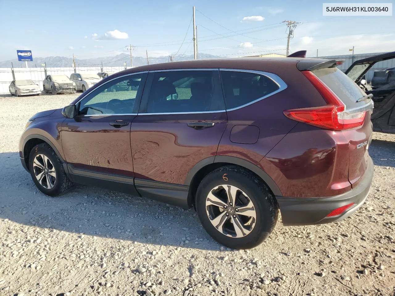 2019 Honda Cr-V Lx VIN: 5J6RW6H31KL003640 Lot: 76168064