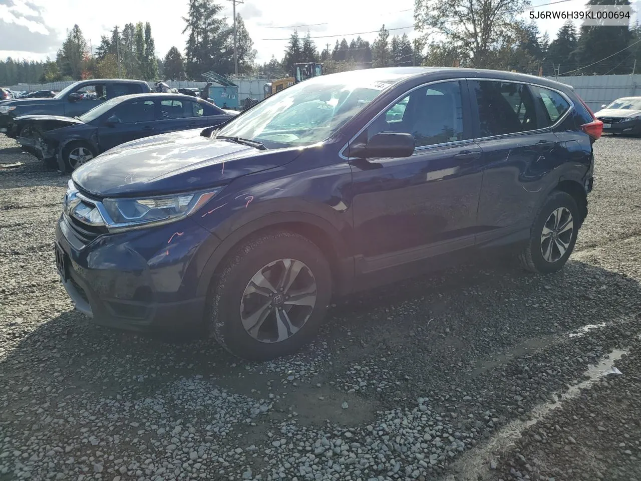 2019 Honda Cr-V Lx VIN: 5J6RW6H39KL000694 Lot: 76319744