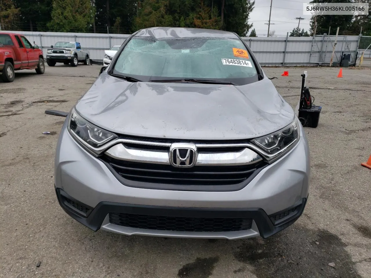 2019 Honda Cr-V Lx VIN: 5J6RW5H36KL005166 Lot: 76483814