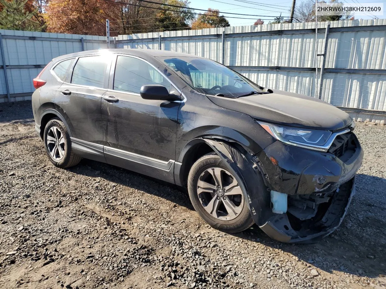 2019 Honda Cr-V Lx VIN: 2HKRW6H38KH212609 Lot: 76687234