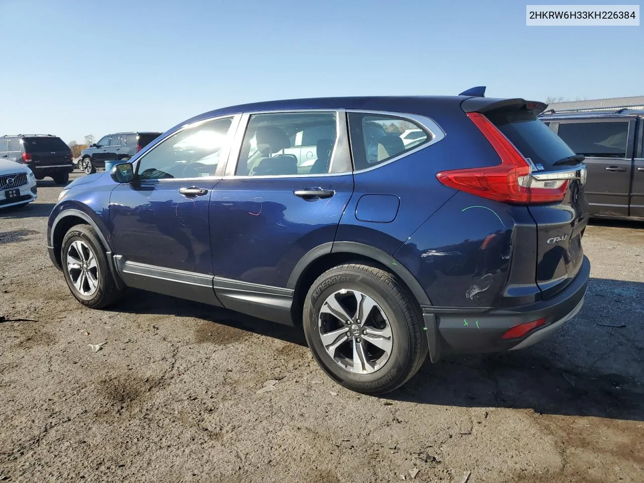 2019 Honda Cr-V Lx VIN: 2HKRW6H33KH226384 Lot: 76705044