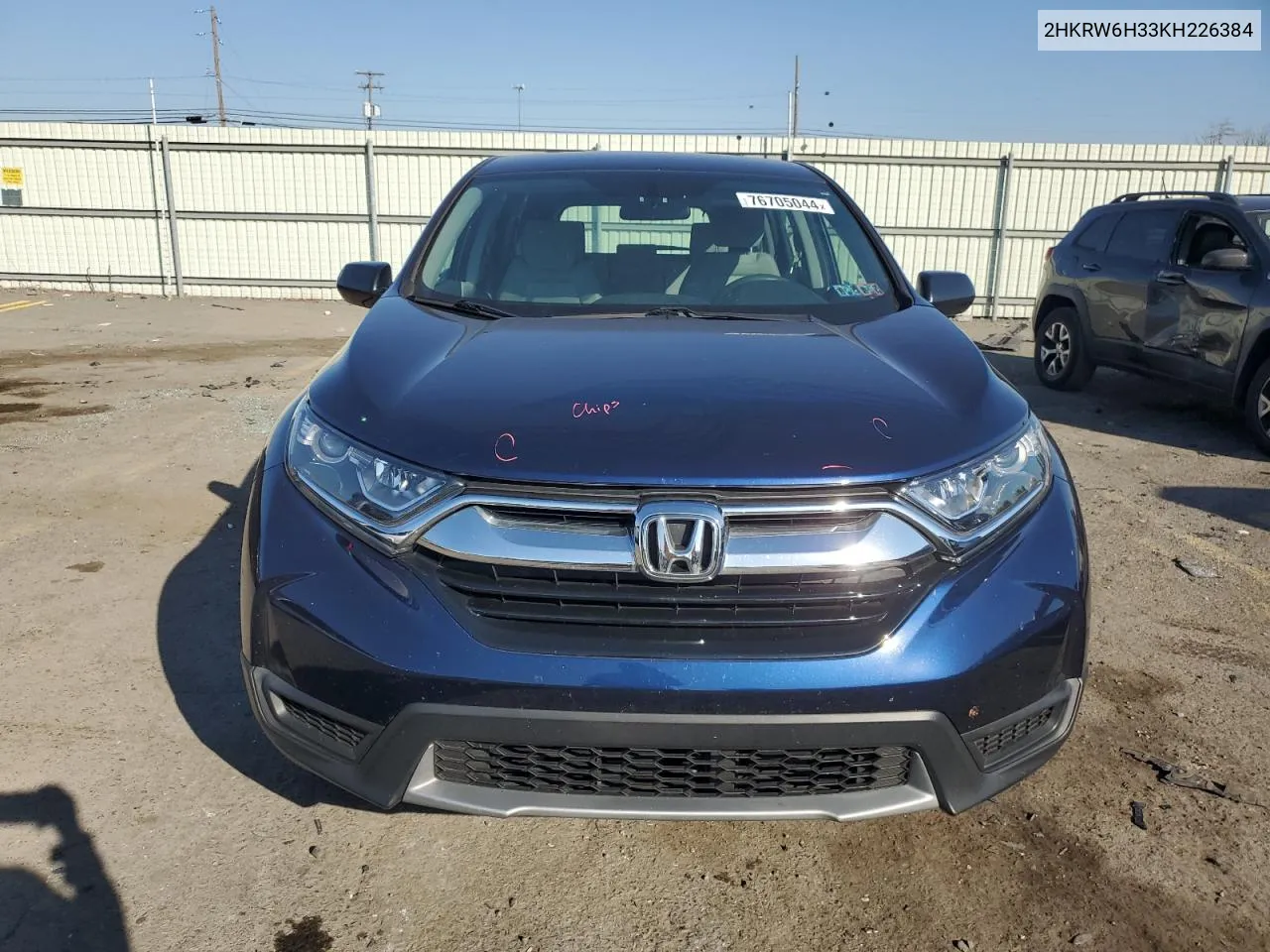 2019 Honda Cr-V Lx VIN: 2HKRW6H33KH226384 Lot: 76705044