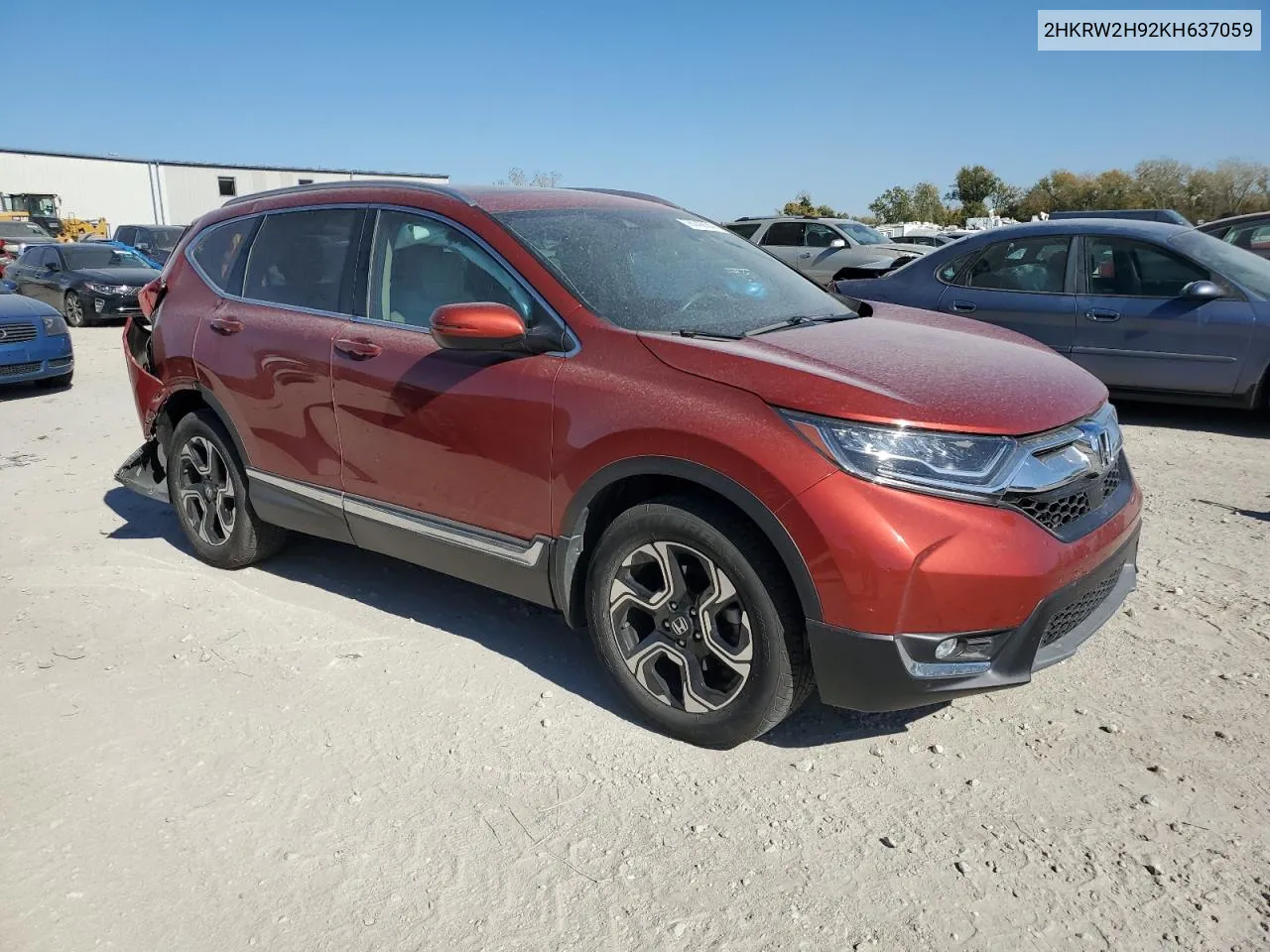 2019 Honda Cr-V Touring VIN: 2HKRW2H92KH637059 Lot: 76742984