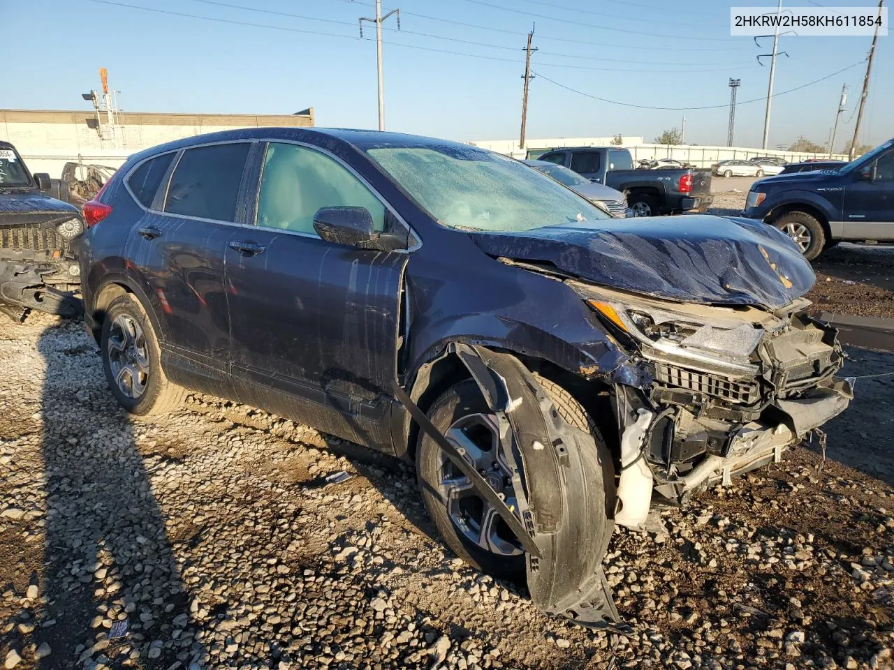 2019 Honda Cr-V Ex VIN: 2HKRW2H58KH611854 Lot: 76790744