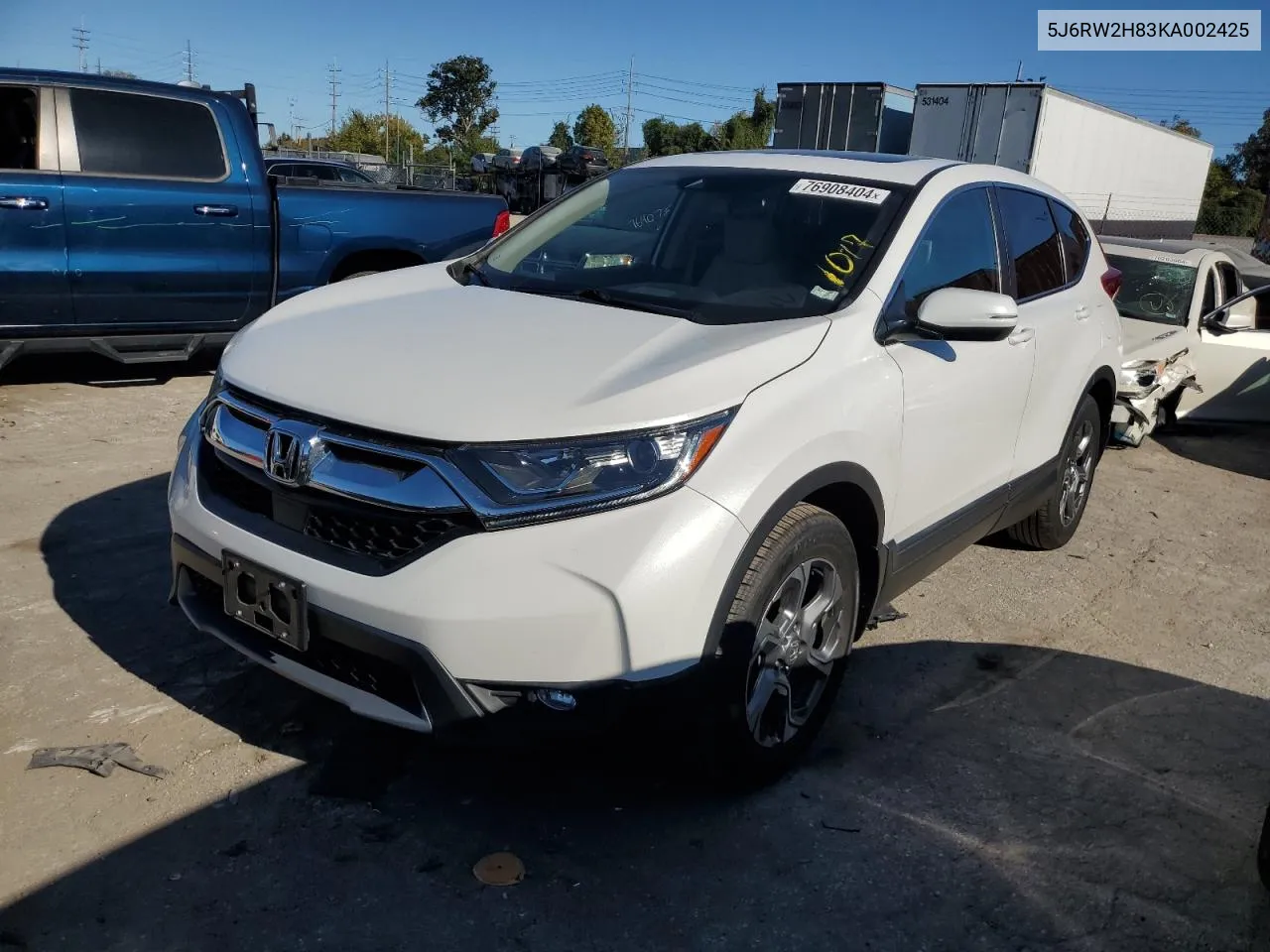 2019 Honda Cr-V Exl VIN: 5J6RW2H83KA002425 Lot: 76908404