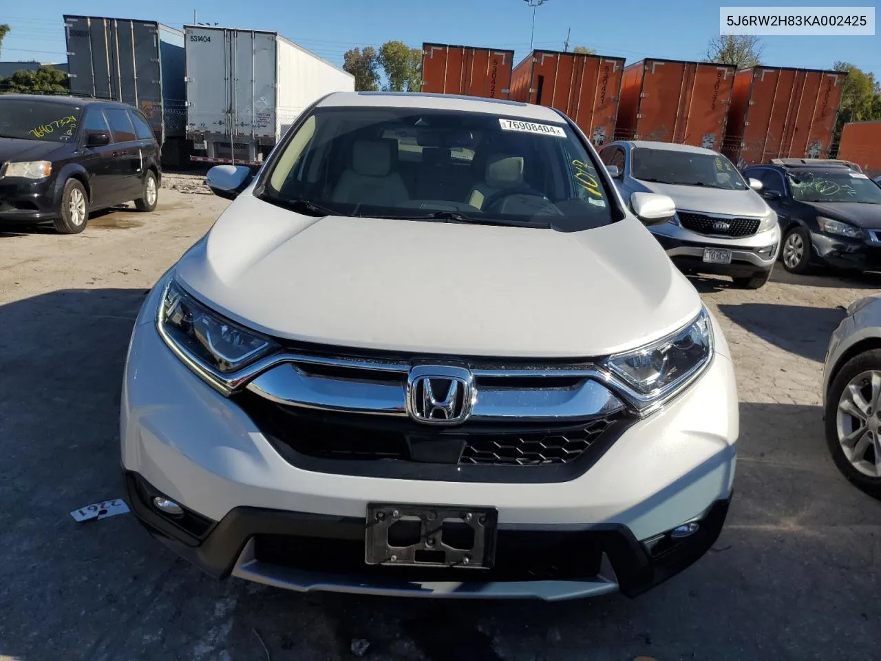 2019 Honda Cr-V Exl VIN: 5J6RW2H83KA002425 Lot: 76908404