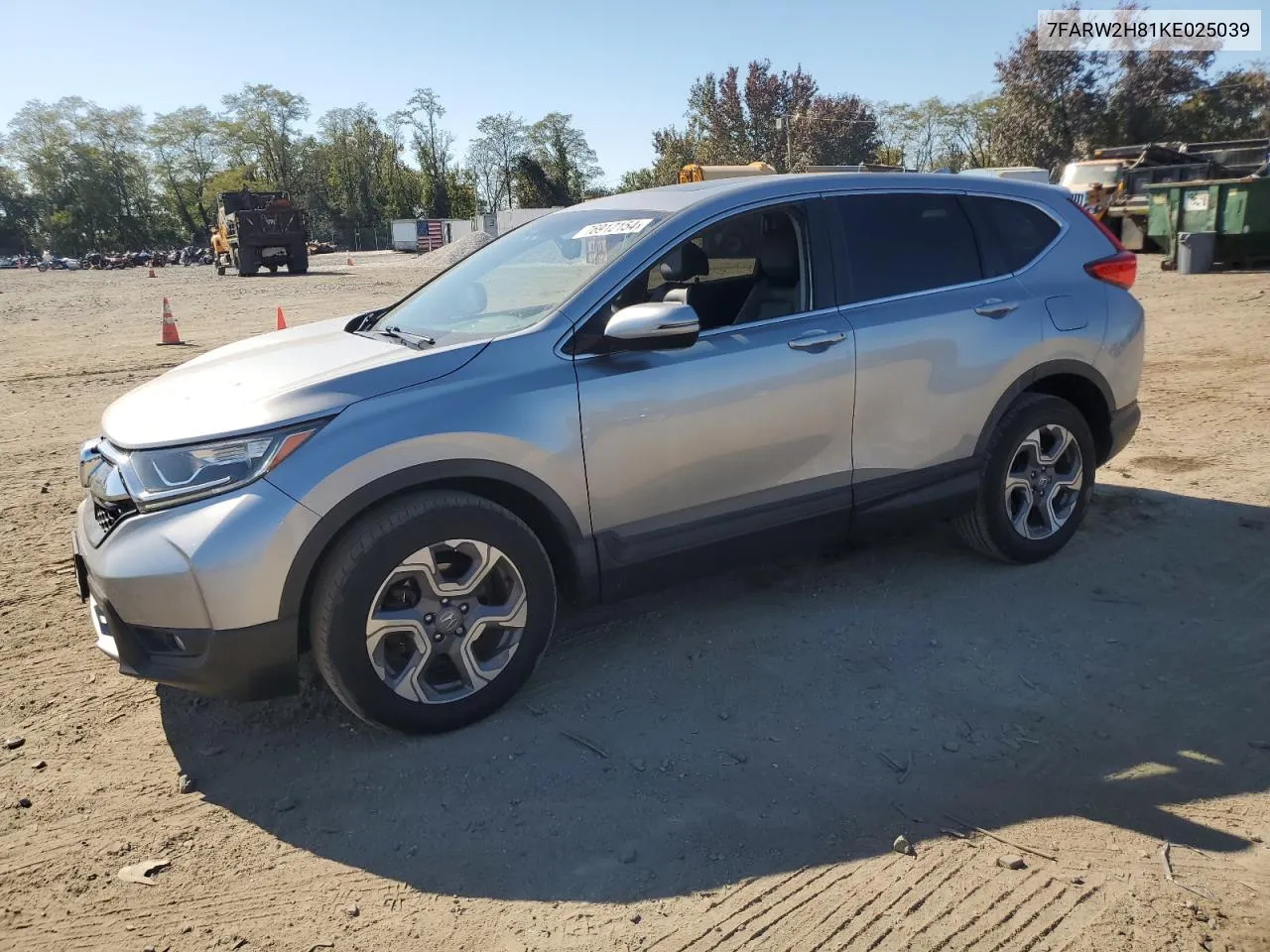 2019 Honda Cr-V Exl VIN: 7FARW2H81KE025039 Lot: 76912154