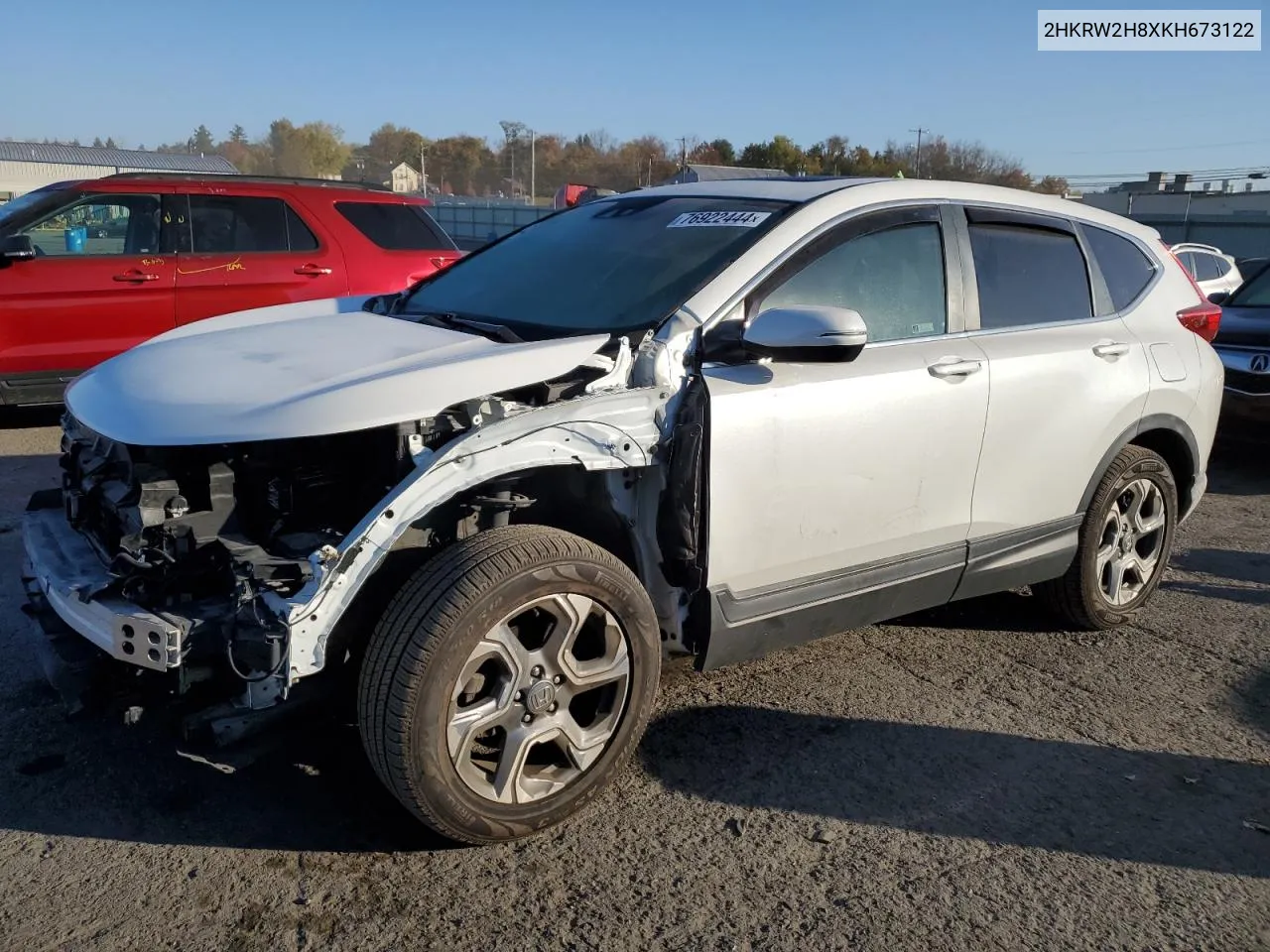 2019 Honda Cr-V Exl VIN: 2HKRW2H8XKH673122 Lot: 76922444