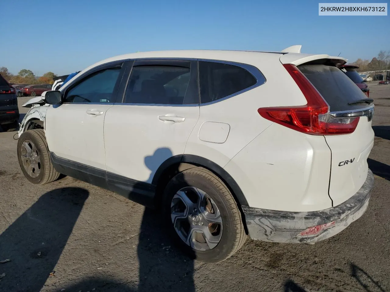 2019 Honda Cr-V Exl VIN: 2HKRW2H8XKH673122 Lot: 76922444