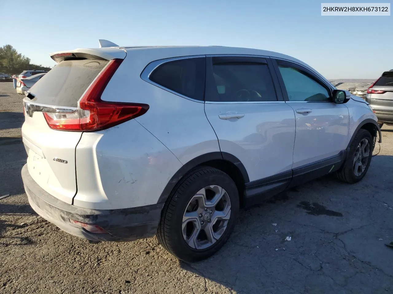 2019 Honda Cr-V Exl VIN: 2HKRW2H8XKH673122 Lot: 76922444