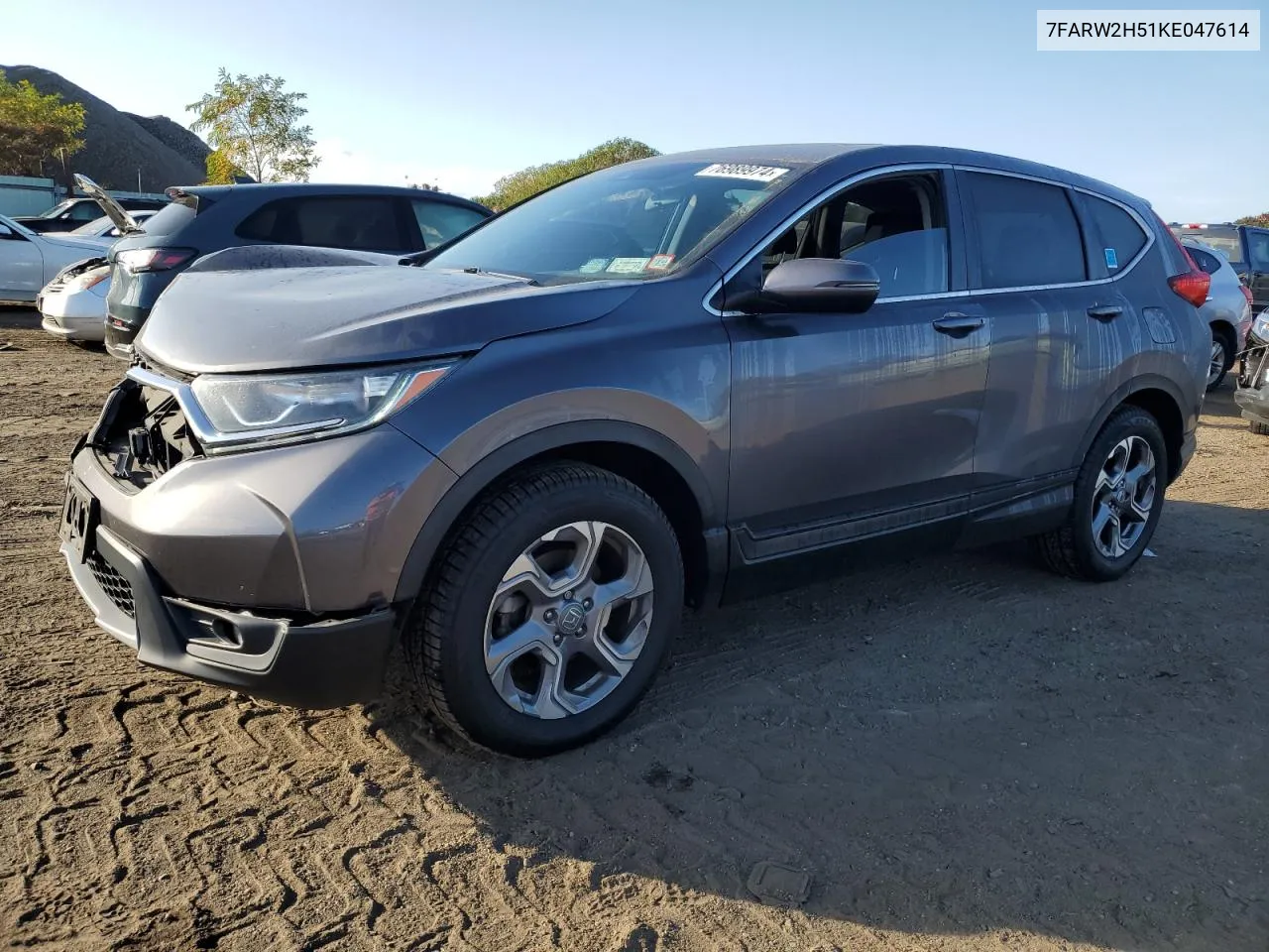 2019 Honda Cr-V Ex VIN: 7FARW2H51KE047614 Lot: 76989974