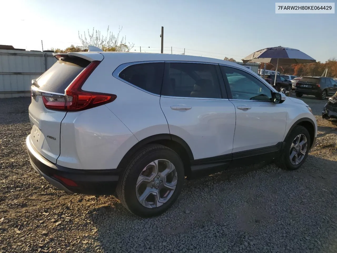 2019 Honda Cr-V Exl VIN: 7FARW2H80KE064429 Lot: 77102404