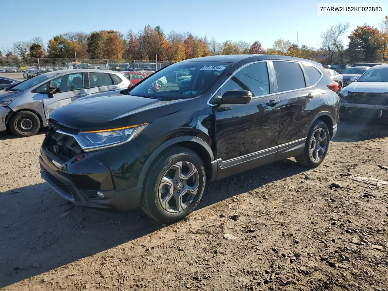 2019 Honda Cr-V Ex VIN: 7FARW2H52KE022883 Lot: 77195254