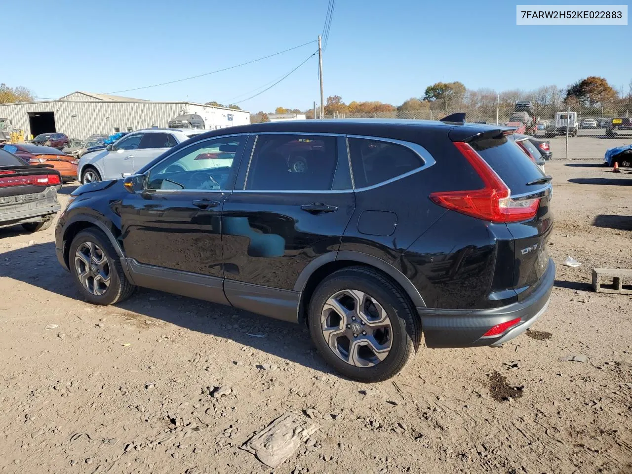 2019 Honda Cr-V Ex VIN: 7FARW2H52KE022883 Lot: 77195254