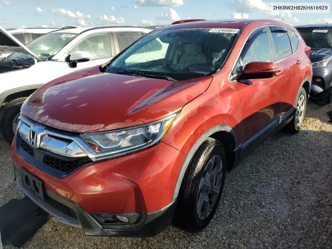 2019 Honda Cr-V Exl VIN: 2HKRW2H82KH616929 Lot: 77240664