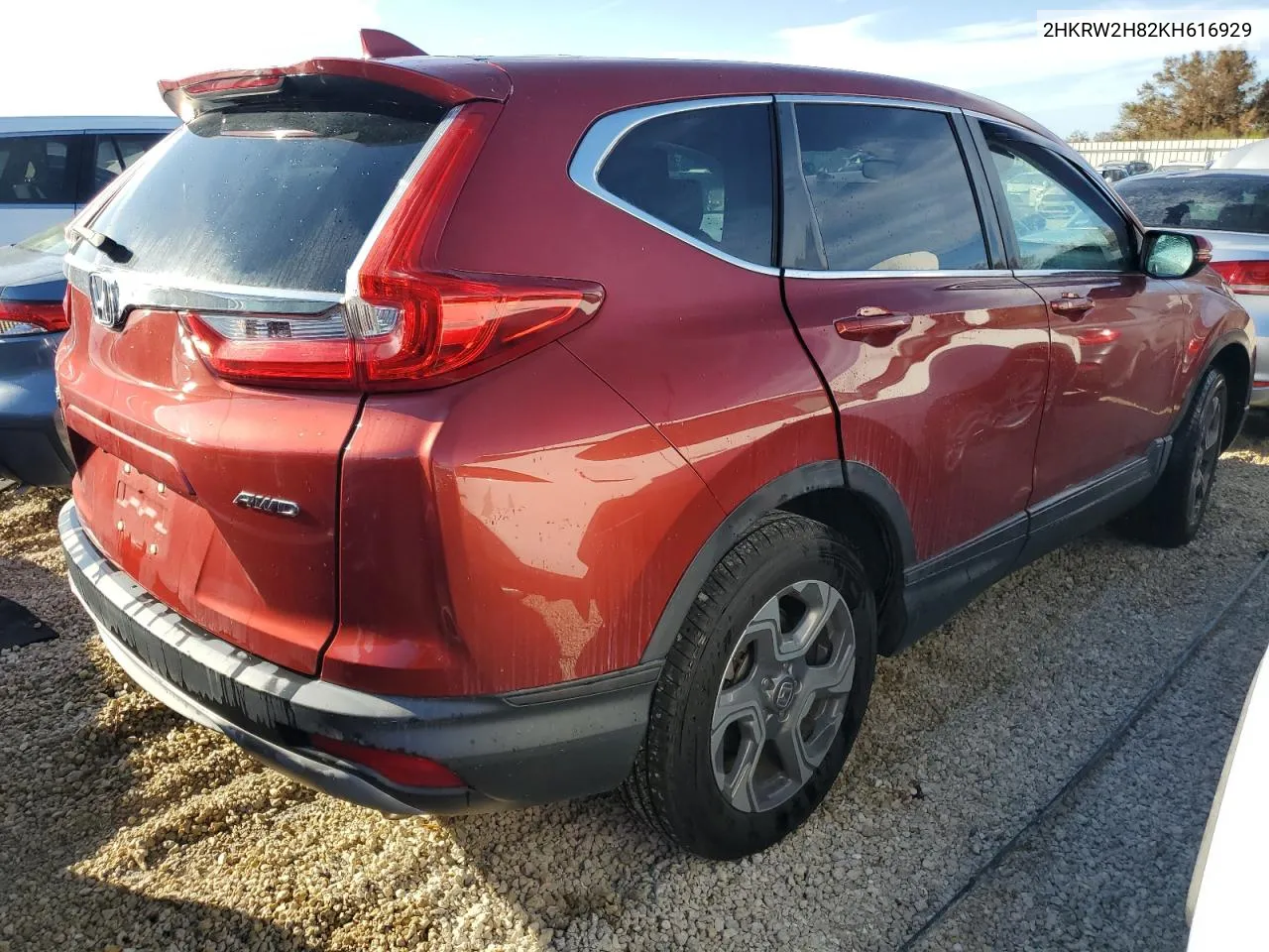 2019 Honda Cr-V Exl VIN: 2HKRW2H82KH616929 Lot: 77240664