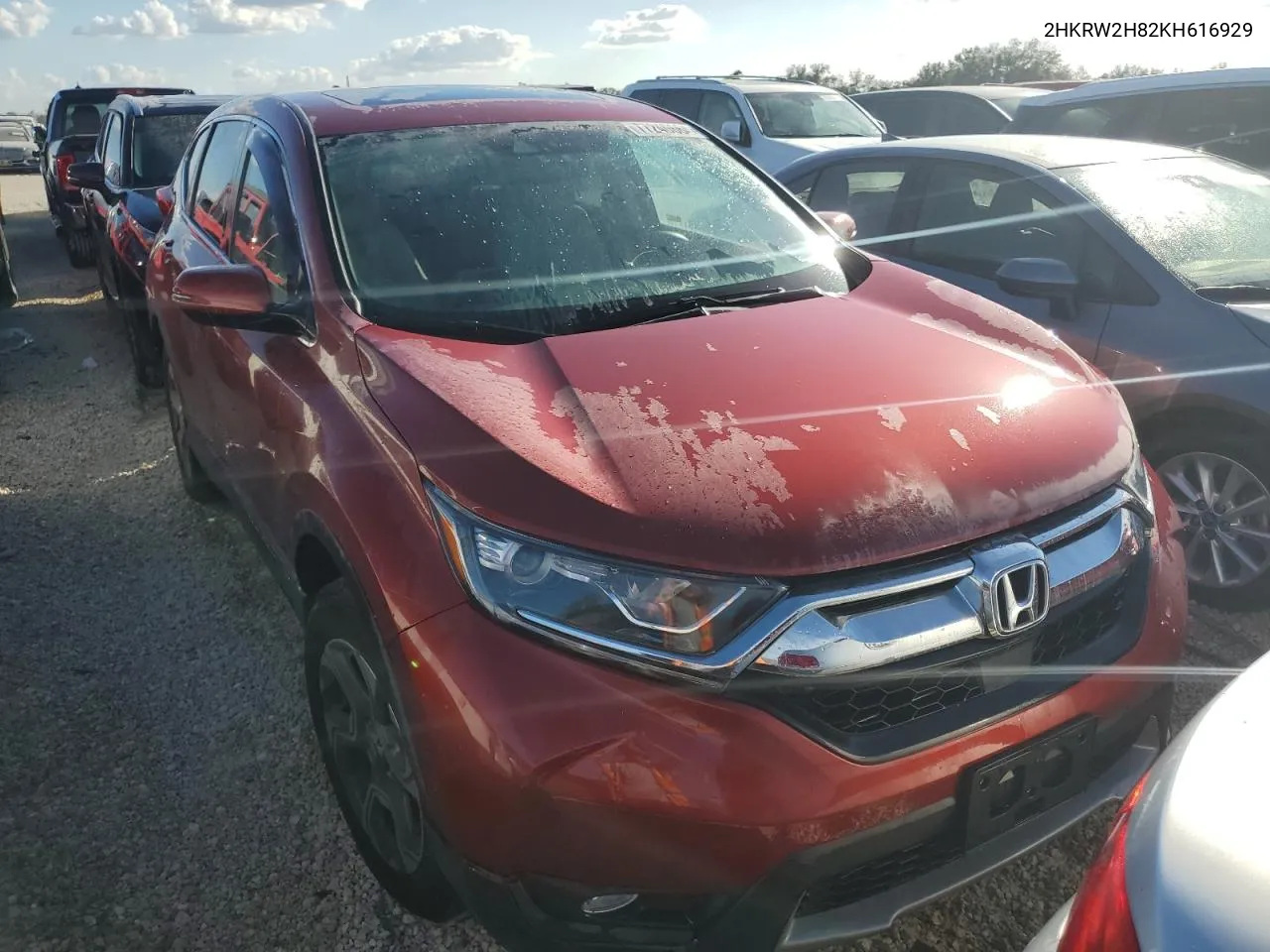 2019 Honda Cr-V Exl VIN: 2HKRW2H82KH616929 Lot: 77240664