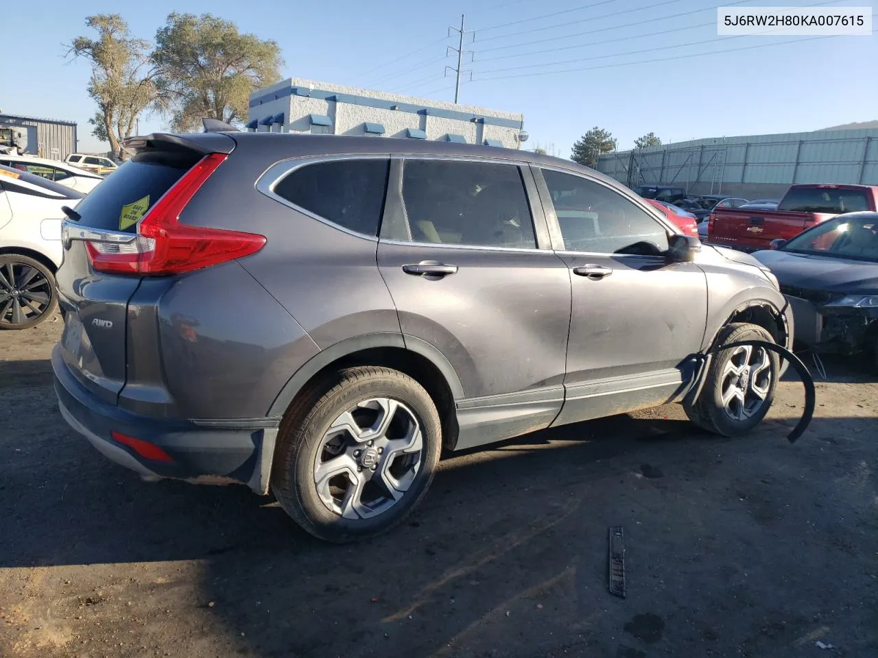 2019 Honda Cr-V Exl VIN: 5J6RW2H80KA007615 Lot: 77327524