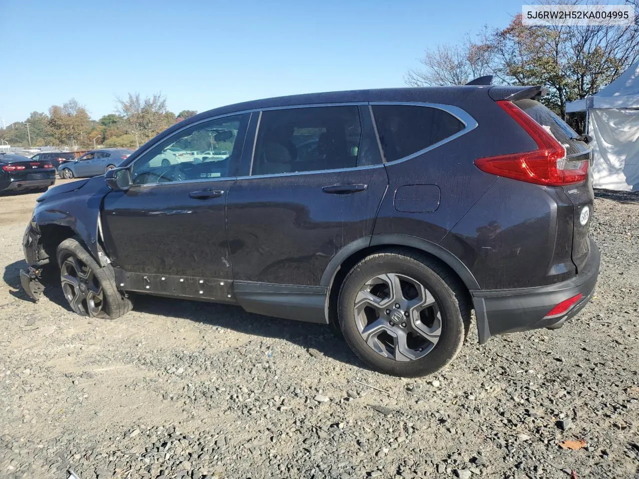 2019 Honda Cr-V Ex VIN: 5J6RW2H52KA004995 Lot: 77456564