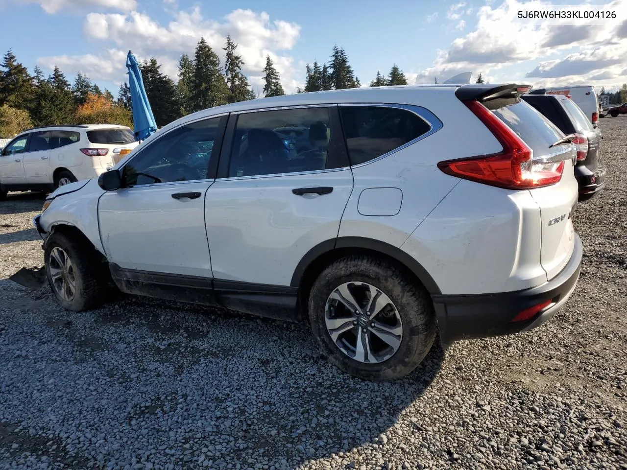 2019 Honda Cr-V Lx VIN: 5J6RW6H33KL004126 Lot: 77500934