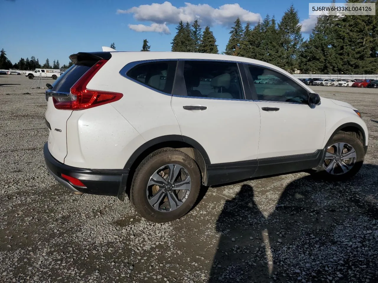 2019 Honda Cr-V Lx VIN: 5J6RW6H33KL004126 Lot: 77500934