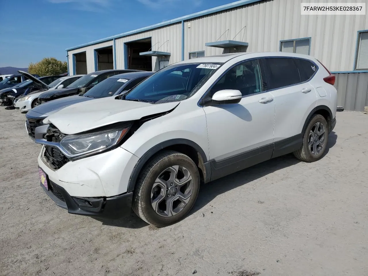 2019 Honda Cr-V Ex VIN: 7FARW2H53KE028367 Lot: 77607904