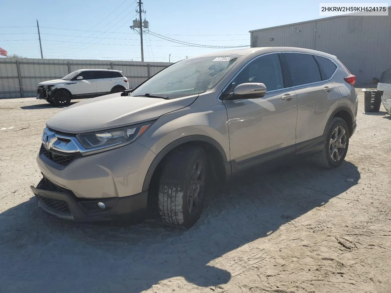 2019 Honda Cr-V Ex VIN: 2HKRW2H59KH624175 Lot: 77704354