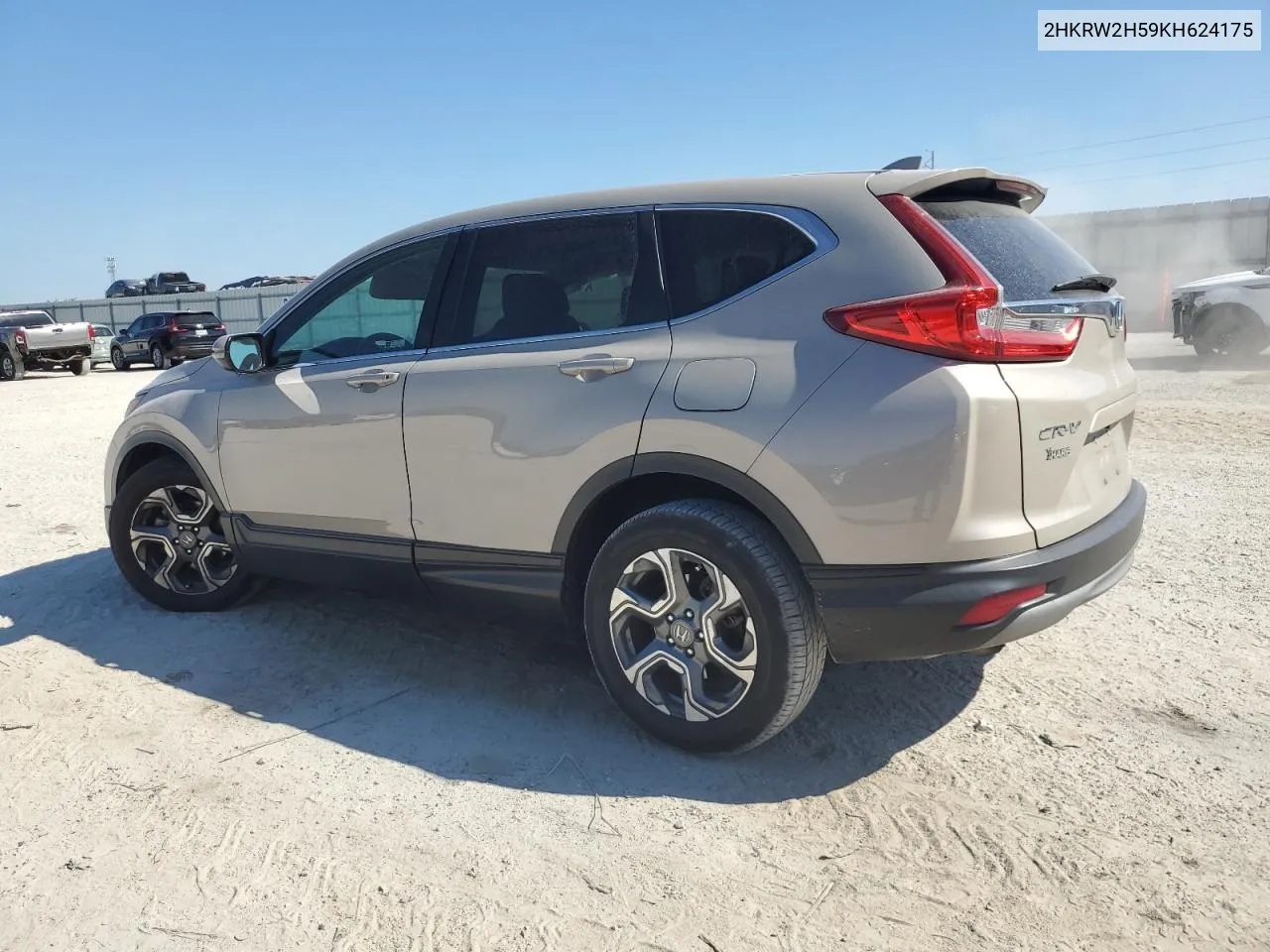 2019 Honda Cr-V Ex VIN: 2HKRW2H59KH624175 Lot: 77704354