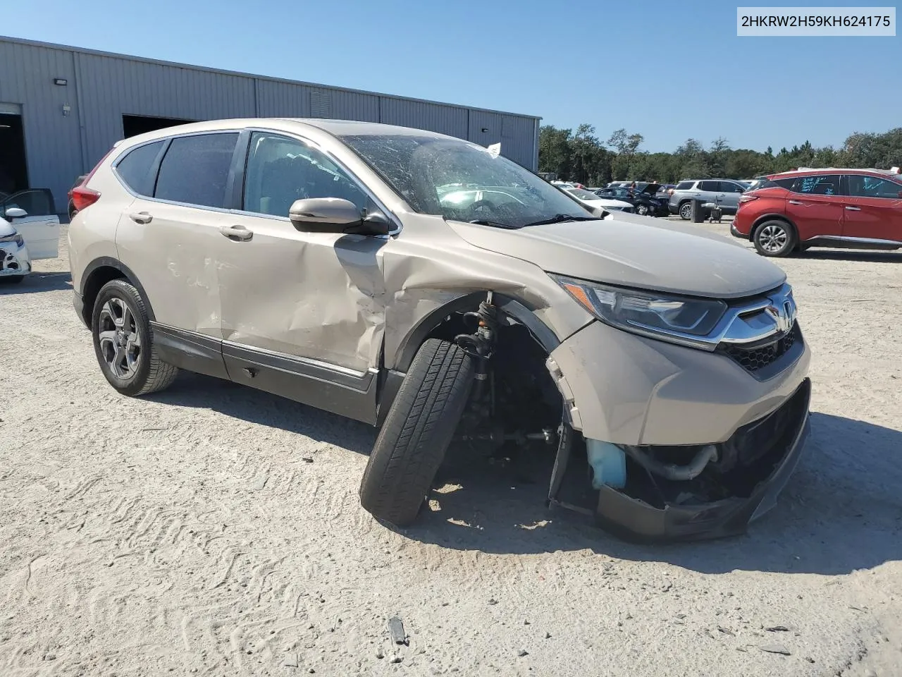 2019 Honda Cr-V Ex VIN: 2HKRW2H59KH624175 Lot: 77704354