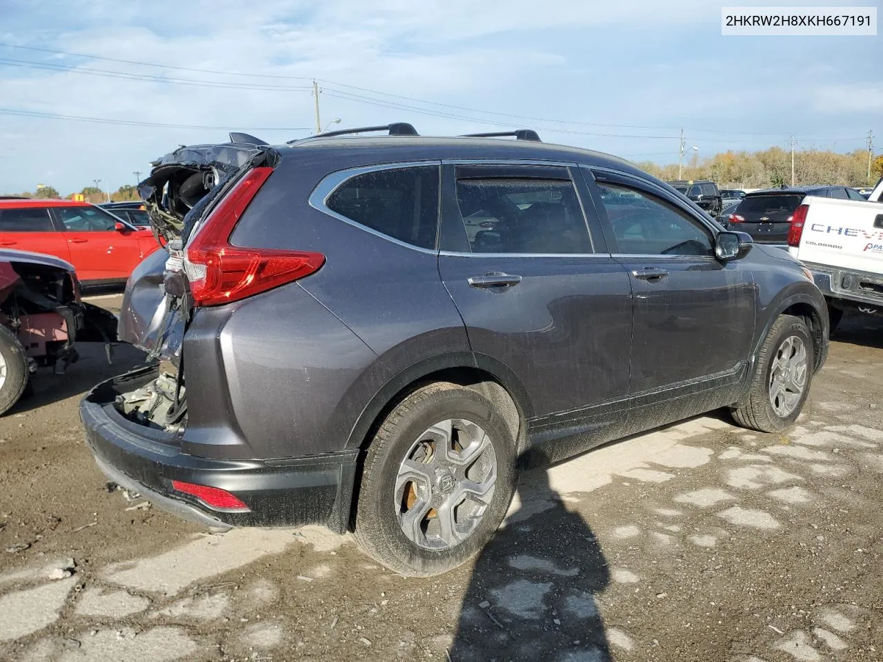 2019 Honda Cr-V Exl VIN: 2HKRW2H8XKH667191 Lot: 77794624