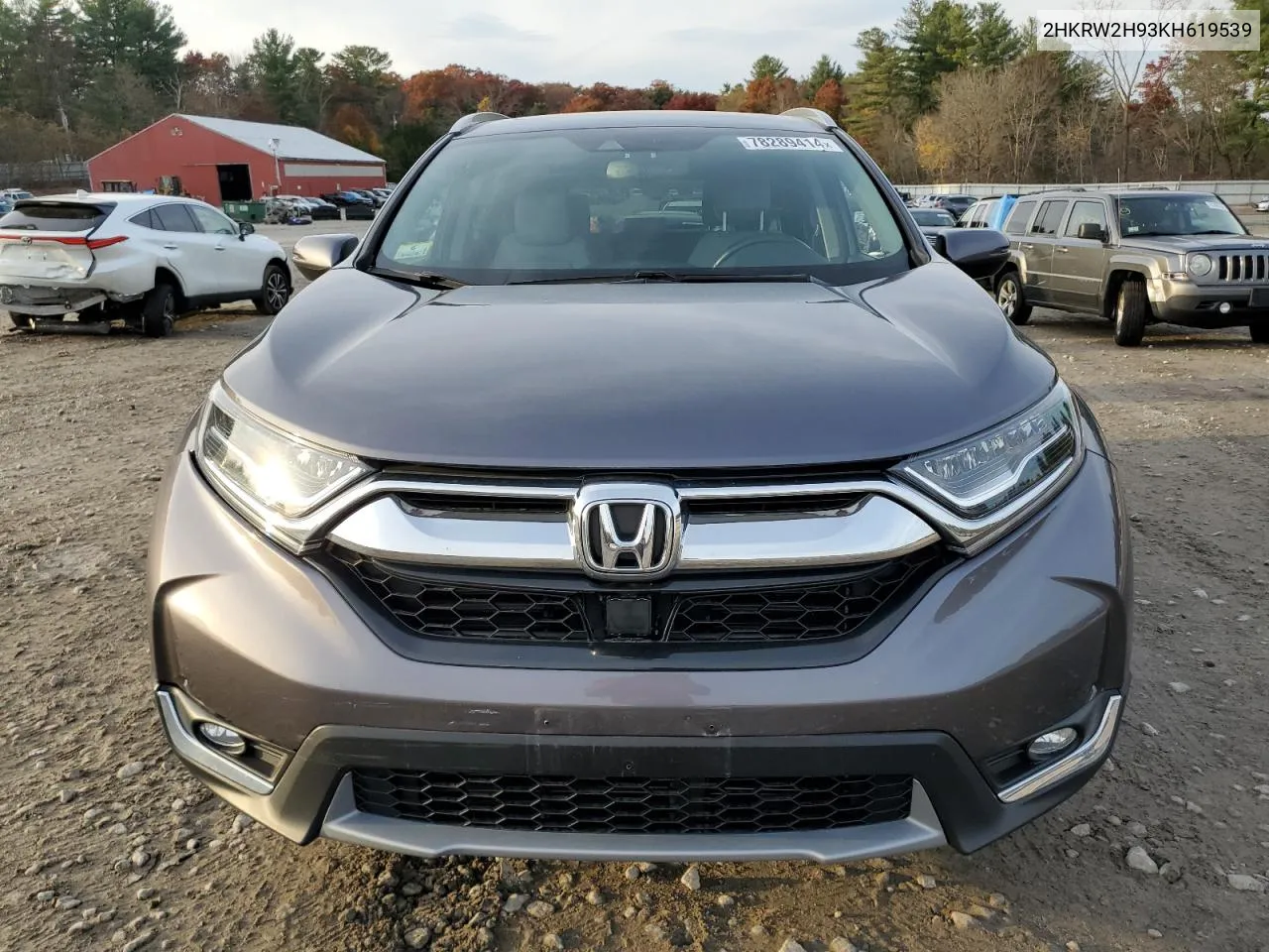 2019 Honda Cr-V Touring VIN: 2HKRW2H93KH619539 Lot: 78289414