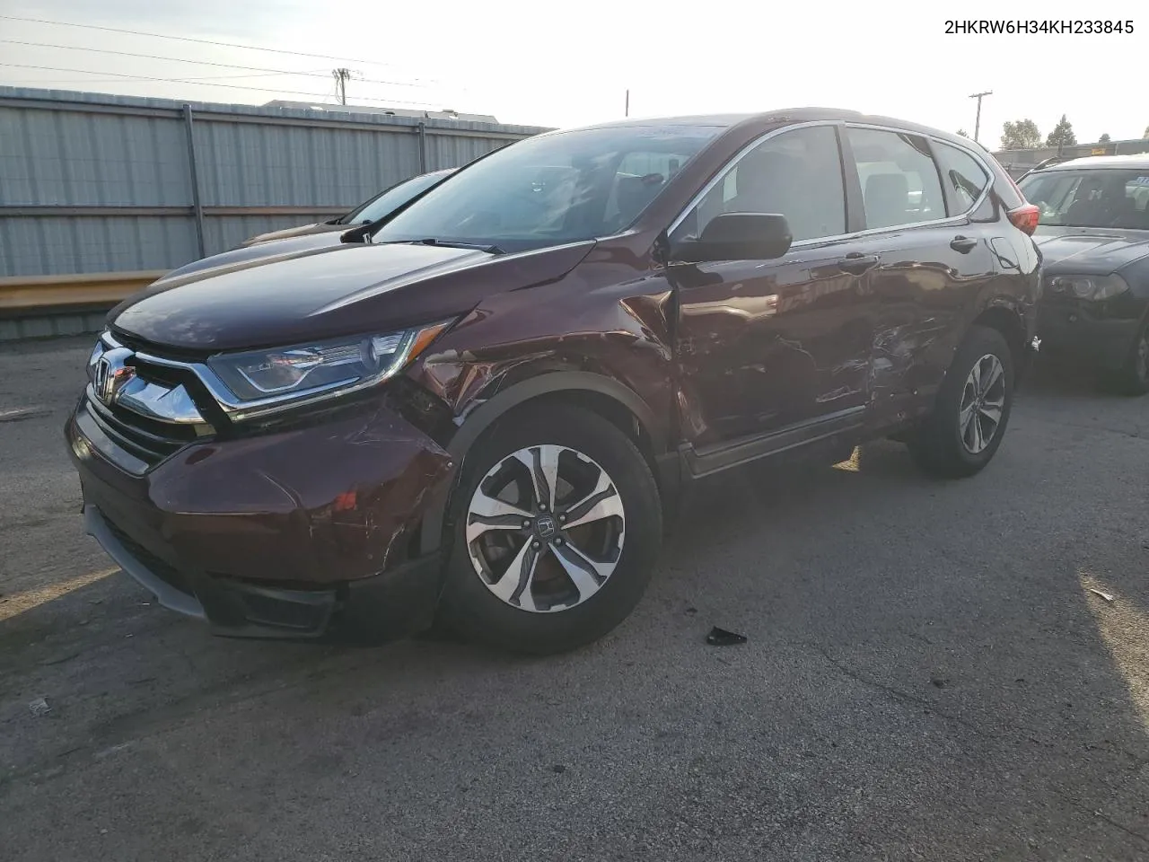 2019 Honda Cr-V Lx VIN: 2HKRW6H34KH233845 Lot: 78402574