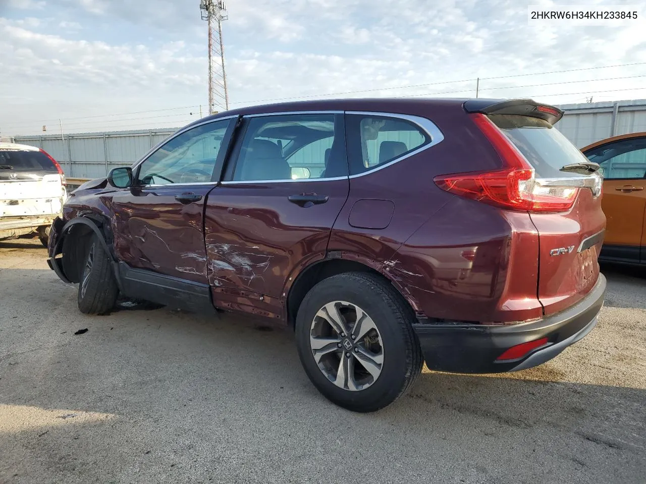 2019 Honda Cr-V Lx VIN: 2HKRW6H34KH233845 Lot: 78402574