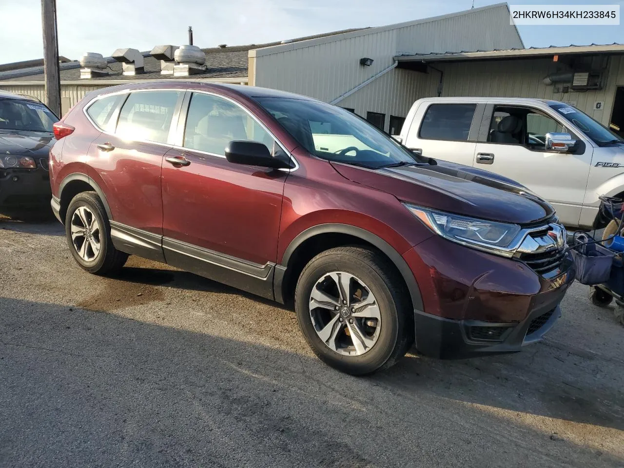 2019 Honda Cr-V Lx VIN: 2HKRW6H34KH233845 Lot: 78402574