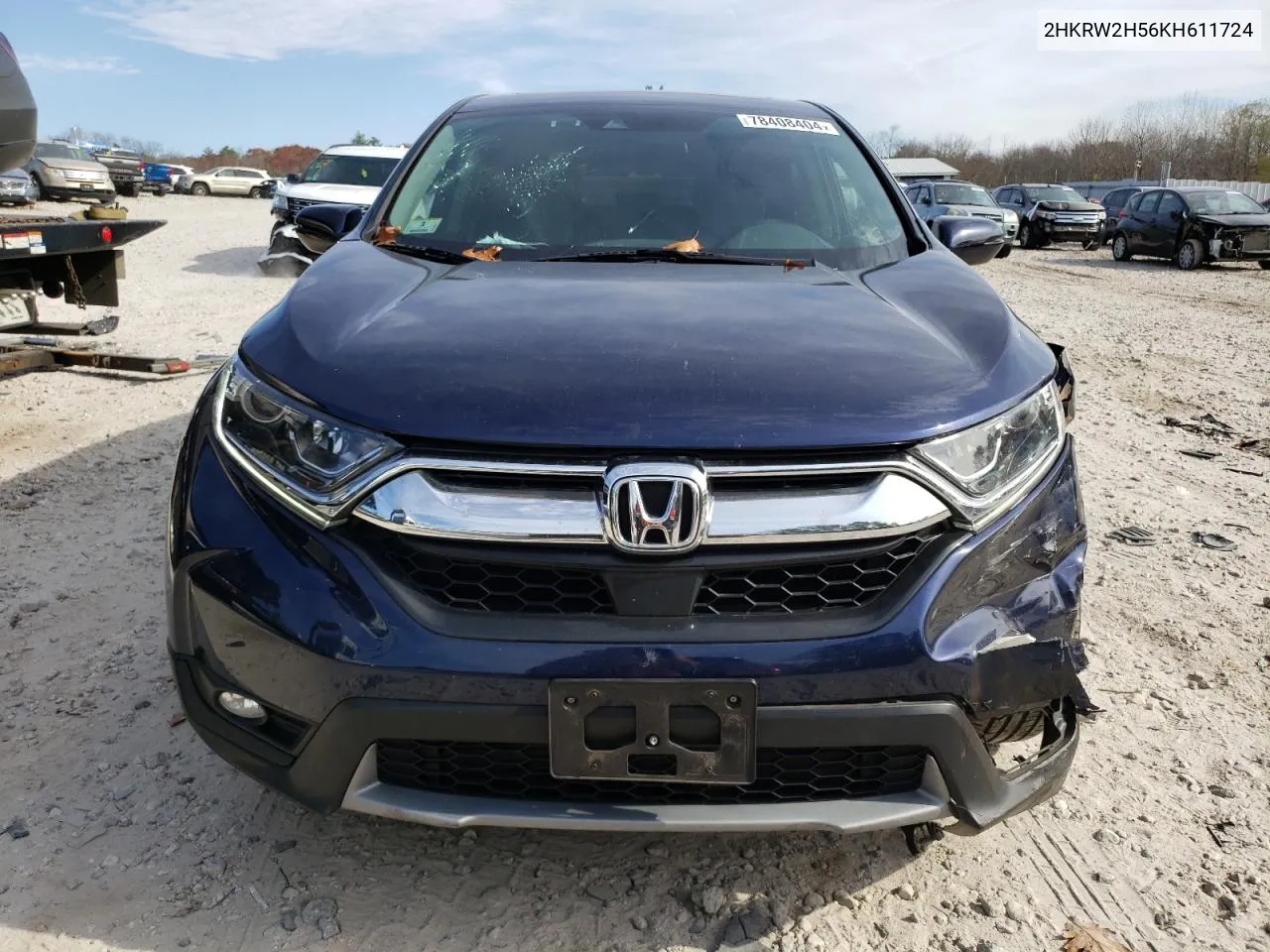 2019 Honda Cr-V Ex VIN: 2HKRW2H56KH611724 Lot: 78408404