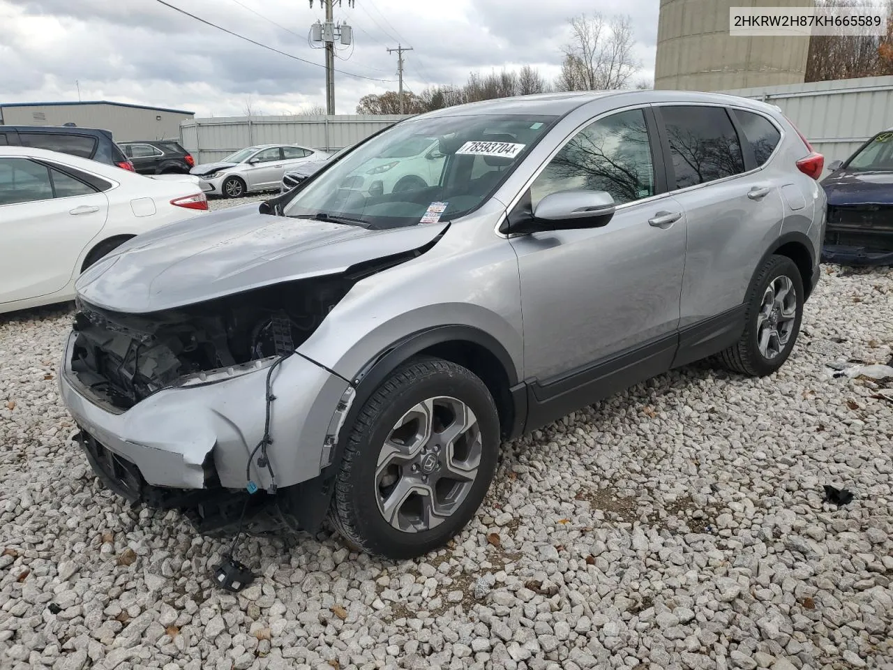 2019 Honda Cr-V Exl VIN: 2HKRW2H87KH665589 Lot: 78593704