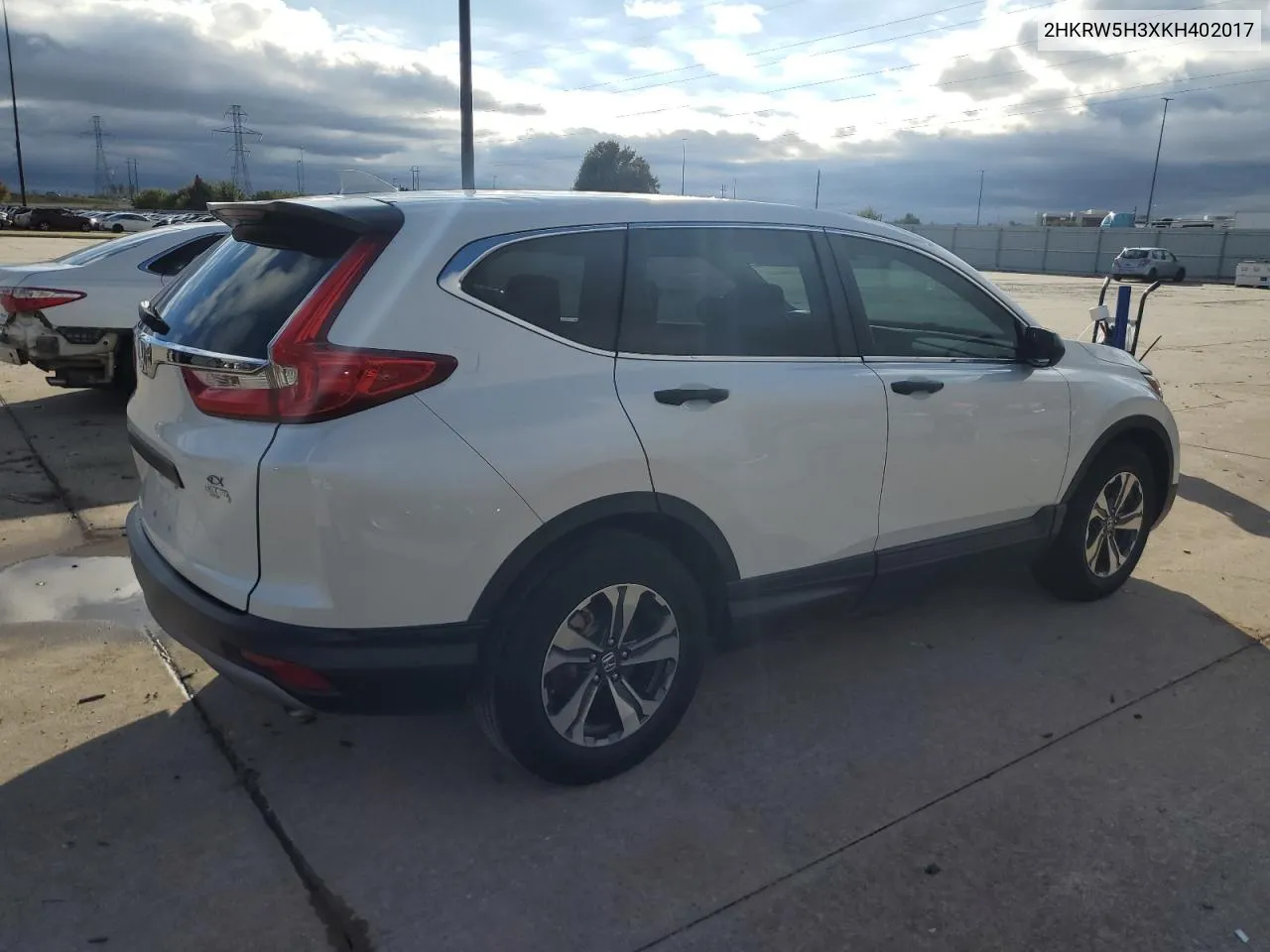 2019 Honda Cr-V Lx VIN: 2HKRW5H3XKH402017 Lot: 79487724