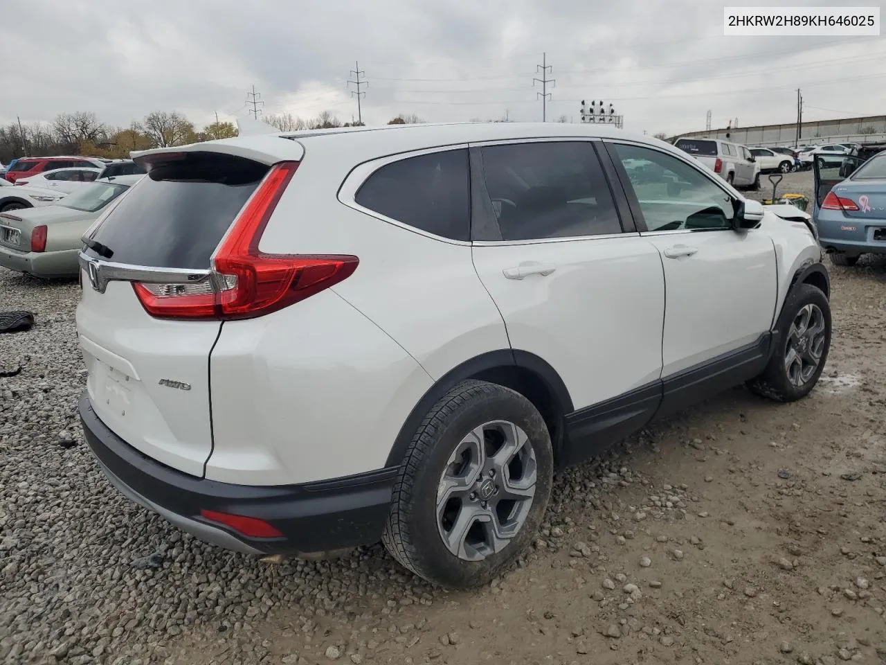 2019 Honda Cr-V Exl VIN: 2HKRW2H89KH646025 Lot: 79561034