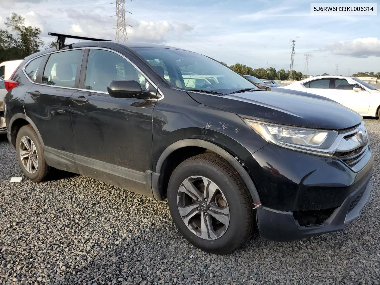 2019 Honda Cr-V Lx VIN: 5J6RW6H33KL006314 Lot: 79744734