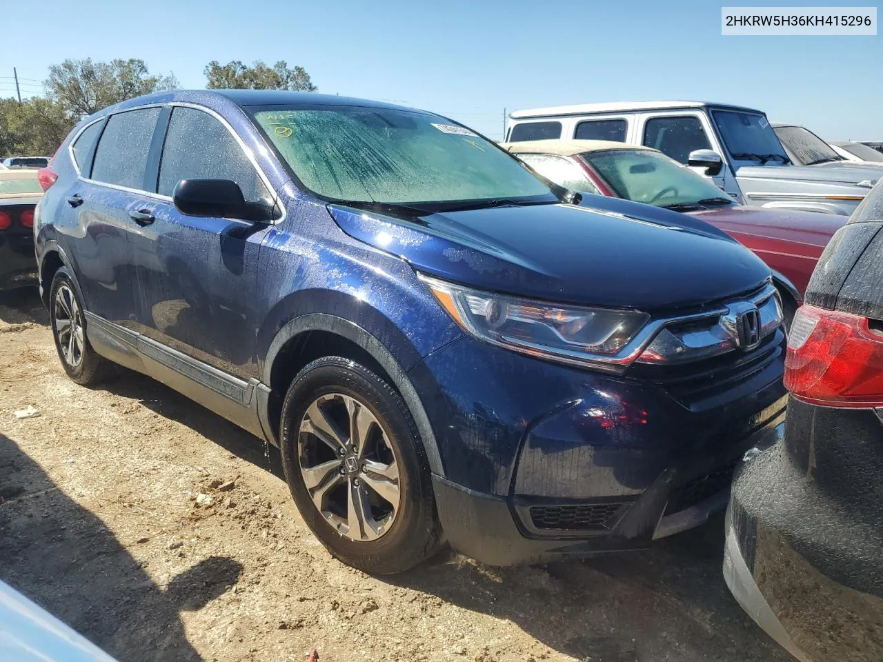 2019 Honda Cr-V Lx VIN: 2HKRW5H36KH415296 Lot: 80065454