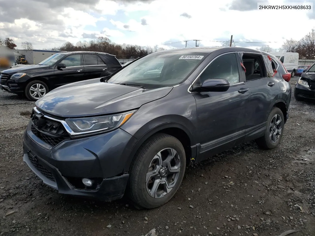 2019 Honda Cr-V Ex VIN: 2HKRW2H5XKH608633 Lot: 80150764