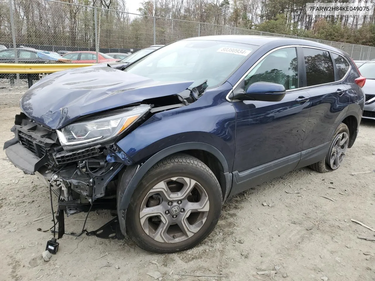 2019 Honda Cr-V Exl VIN: 7FARW2H84KE049075 Lot: 80390934