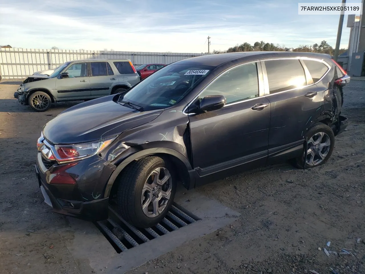 2019 Honda Cr-V Ex VIN: 7FARW2H5XKE051189 Lot: 80546544