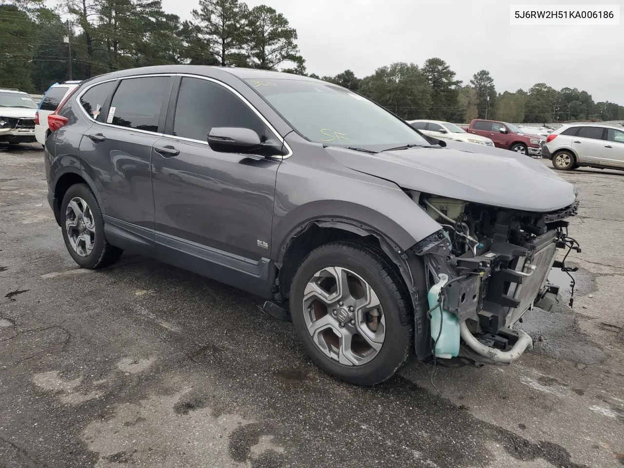 2019 Honda Cr-V Ex VIN: 5J6RW2H51KA006186 Lot: 80929904